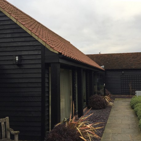 Black Painted Rebated Featheredge Cladding